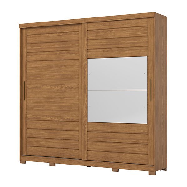  ROPERO 2 PUERTAS DESLIZANTES CON 2 ESPEJOS CAYMAN NATURE
