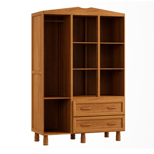 ROPERO 3 PUERTAS 2 CAJONES CON ESPEJO PRACTICO TOZETTO CARVALLO ACEITADO