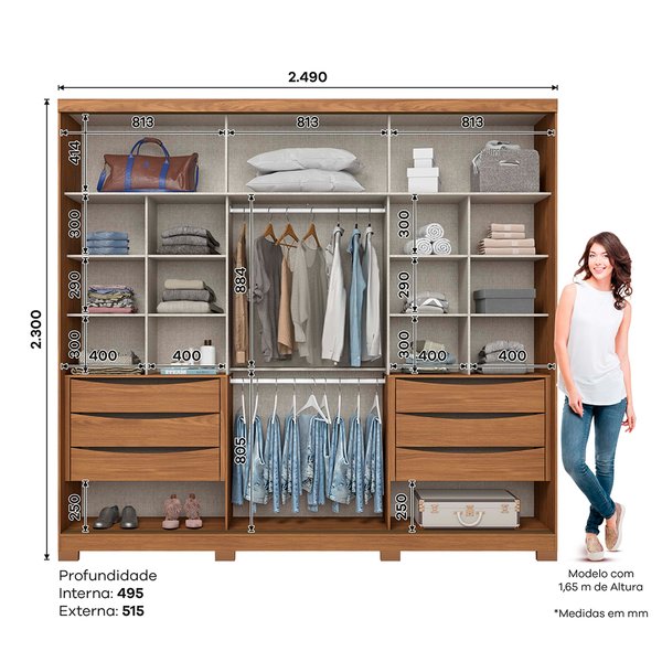 ROPERO 3 PUERTAS CORREDIZAS CON ESPEJO FAZANO D324 HENN NATURE | OFF WHITE