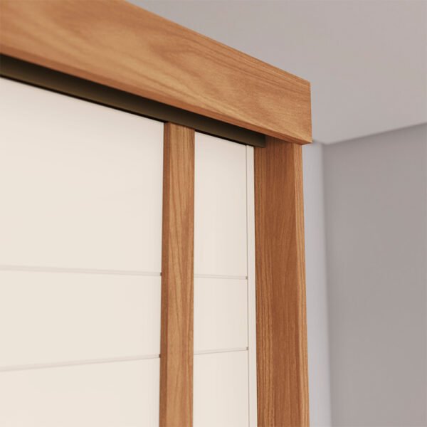 ROPERO 3 PUERTAS CORREDIZAS CON ESPEJO FAZANO D324 HENN NATURE | OFF WHITE