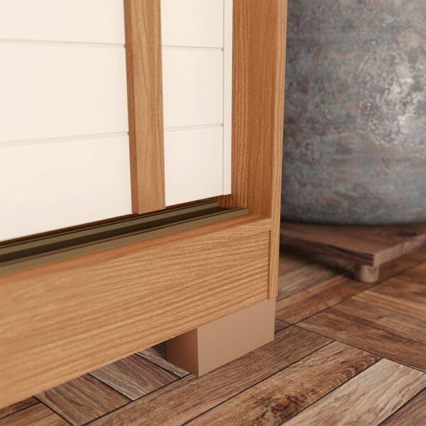 ROPERO 3 PUERTAS CORREDIZAS CON ESPEJO FAZANO D324 HENN NATURE | OFF WHITE