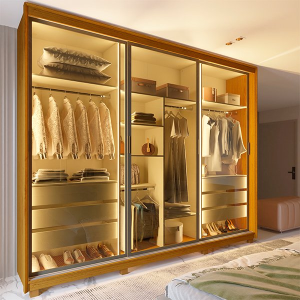 ROPERO 3 PUERTAS REFLECTA PLATINUM GELIUS NATURE | OFF WHITE