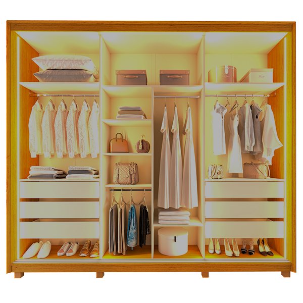 ROPERO 3 PUERTAS REFLECTA PLATINUM GELIUS NATURE | OFF WHITE