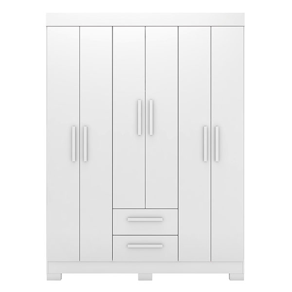 ROPERO 6 PUERTAS 2 CAJONES NT6015  BLANCO | BLANCO ROSA