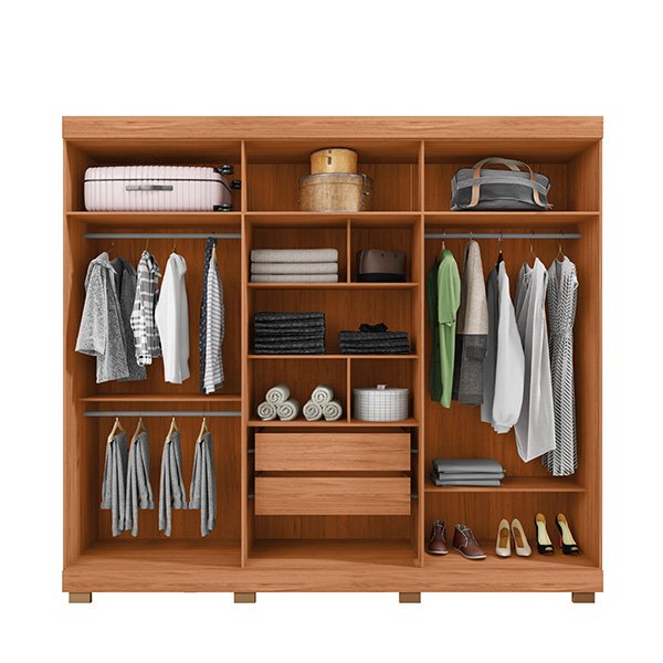 ROPERO 6 PUERTAS CON ESPEJO 2.30 ÉDEN FREIJO|OFF WHITE