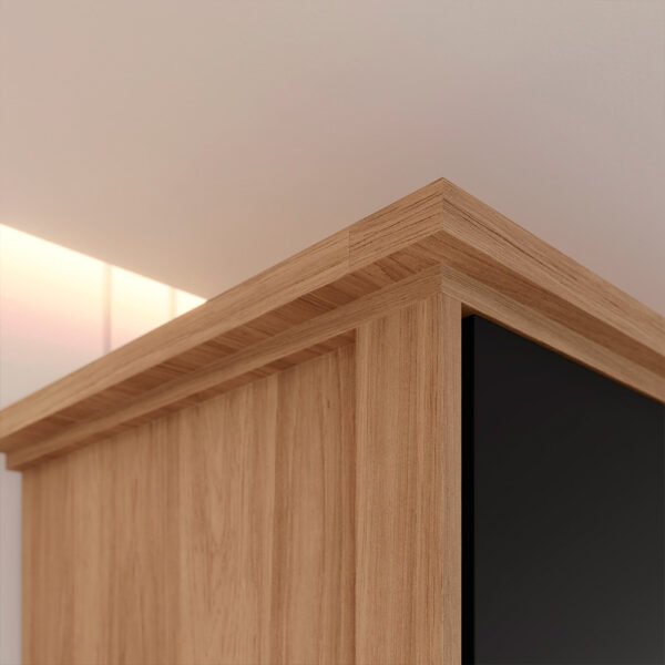 ROPERO 6 PUERTAS CON ESPEJO DUBAI D322 HENN JEQUITIBA | NEGRO