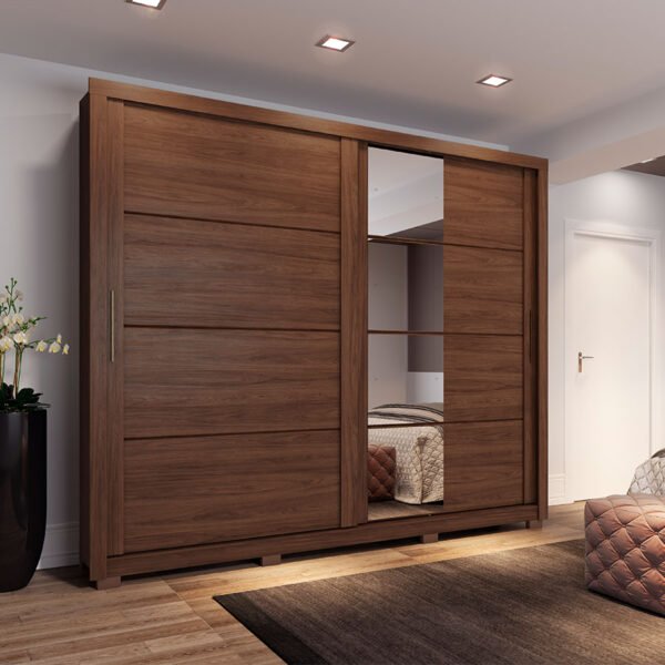 ROPERO 2 PUERTAS CORREDIZAS CON ESPEJO PALACE DE299 HENN CASTAÑO