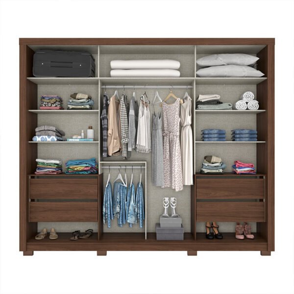 ROPERO 2 PUERTAS CORREDIZAS CON ESPEJO PALACE DE299 HENN CASTAÑO