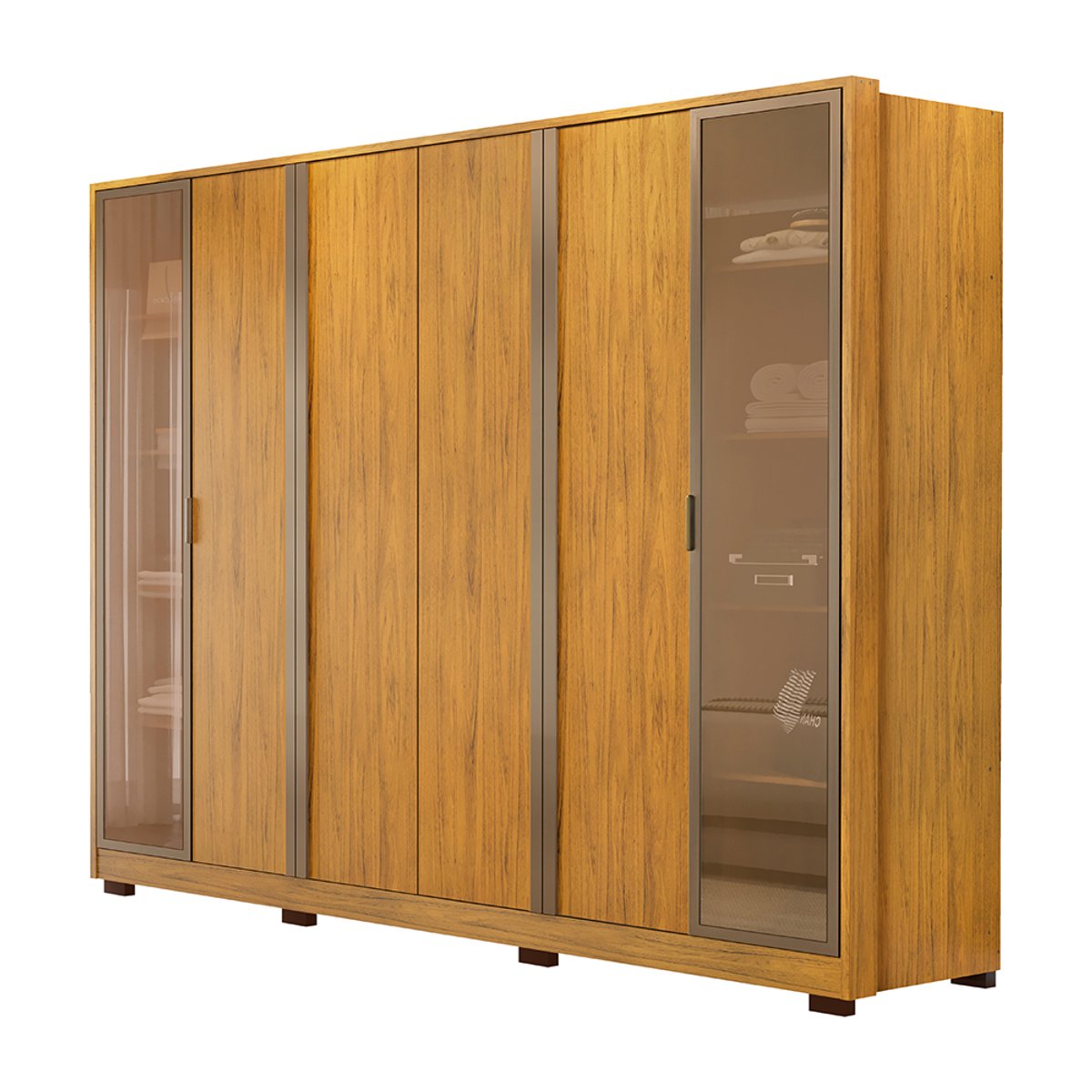 ROPERO 6 PUERTAS CON VIDRIO REFLECTA SUBLIME