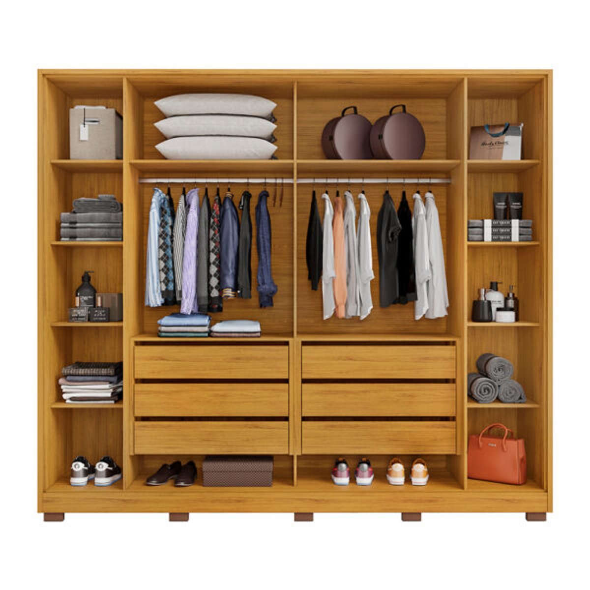 ROPERO 6 PUERTAS CON VIDRIO REFLECTA SUBLIME - 3