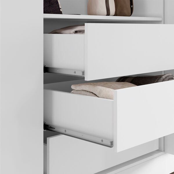 ROPERO 6 PUERTAS CON ESPEJO NT5190 NOTAVEL BLANCO