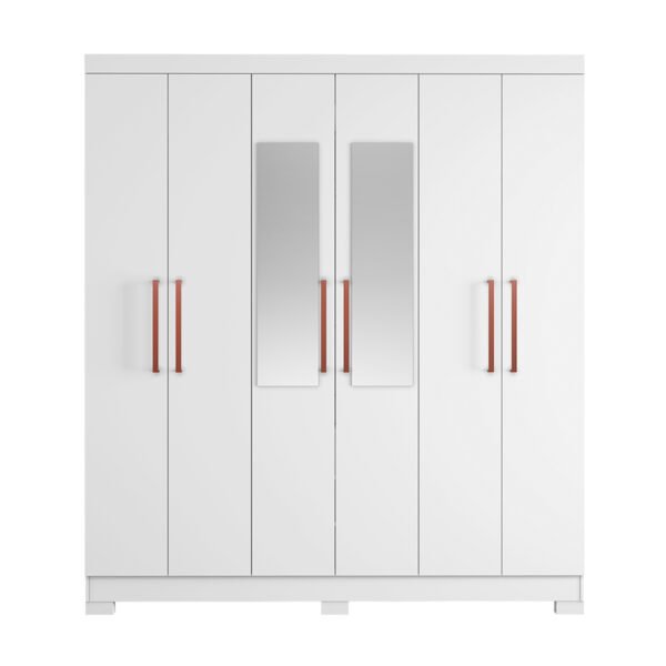 ROPERO 6 PUERTAS CON ESPEJO NT5190 NOTAVEL BLANCO