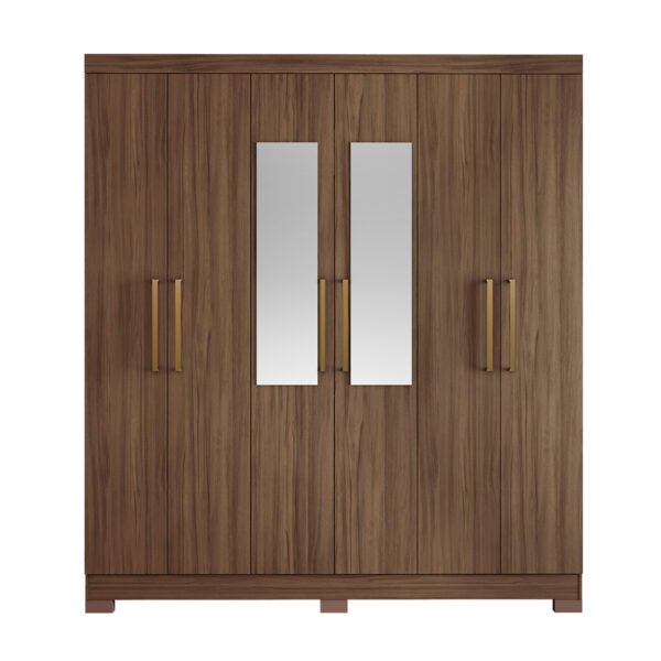 ROPERO 6 PUERTAS CON ESPEJO NT5190 NOTAVEL NOGAL TREND