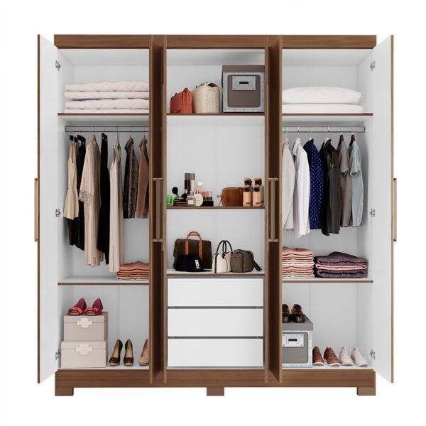 ROPERO 6 PUERTAS CON ESPEJO NT5190 NOTAVEL NOGAL TREND