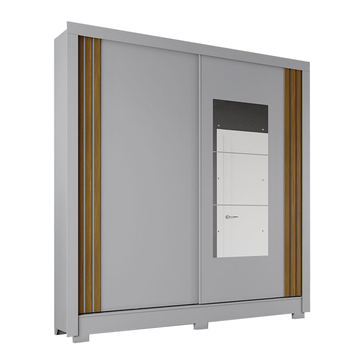 ROPERO 2 PUERTAS CORREDIZAS B93 HENN GRIS|NATURE