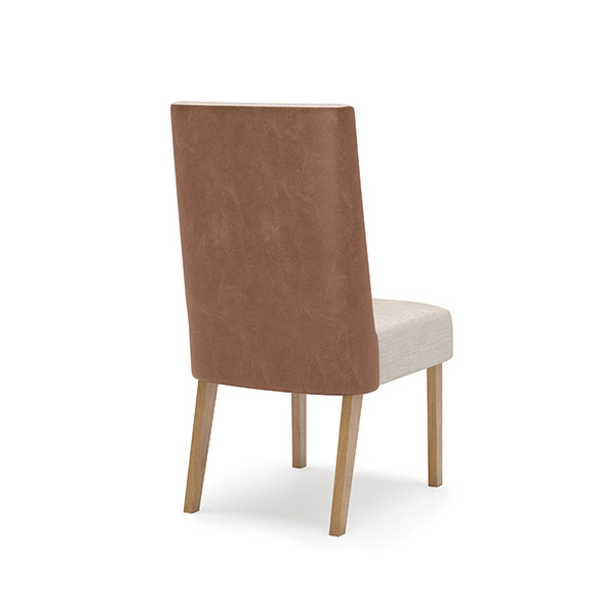 CONJUNTO COMEDOR REDONDO 1400 VERTICE CON VIDRIO 6 SILLA ANNE NATURE| OFF WHITE | CARAMELO CREMA - 5