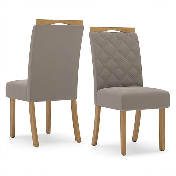 CONJUNTO COMEDOR 1600 CON VIDRIO SOLUS 6 SILLAS BELLA TELA MARRON ALMENDRA