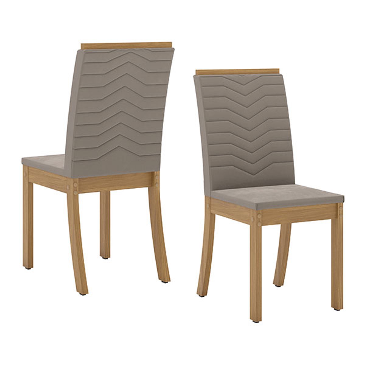 CONJUNTO COMEDOR 1200 SIN VIDRIO ORUS 4 SILLAS ISA TELA MARRON ALMENDRA - 4