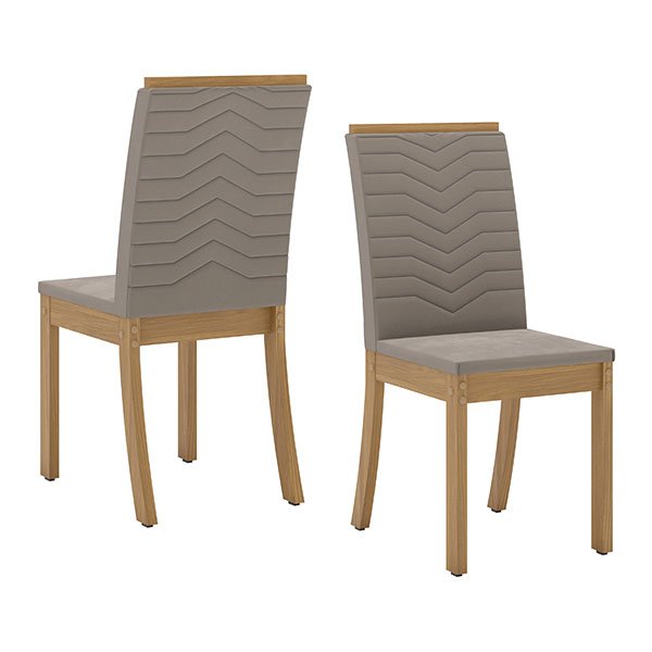 CONJUNTO COMEDOR 1200 SIN VIDRIO ORUS 4 SILLAS ISA TELA MARRON ALMENDRA