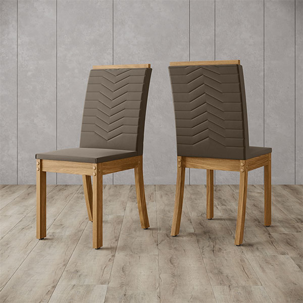 CONJUNTO COMEDOR 1200 SIN VIDRIO ORUS 4 SILLAS ISA TELA MARRON ALMENDRA - 5