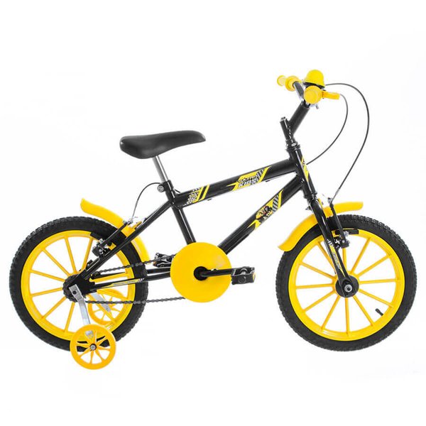 BICICLETA ARO 16 KIDS ULTRA BIKES NEGRO|AMARILLO
