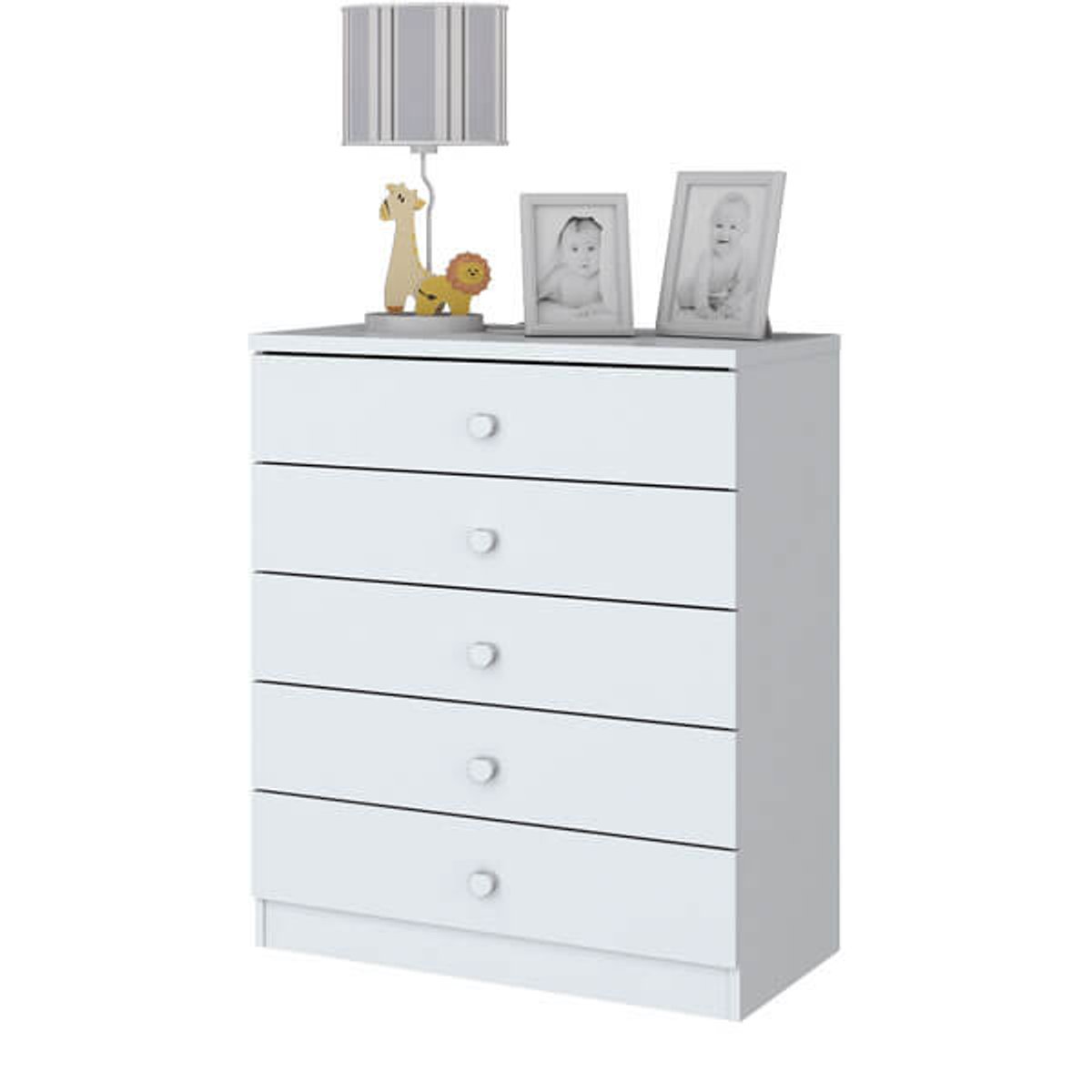 COMODA 5 CAJONES BALA DE MENTA IA710  BLANCO