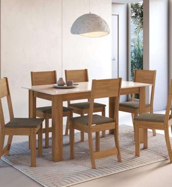 CONJUNTO COMEDOR 1500 6 SILLAS ATLANTA