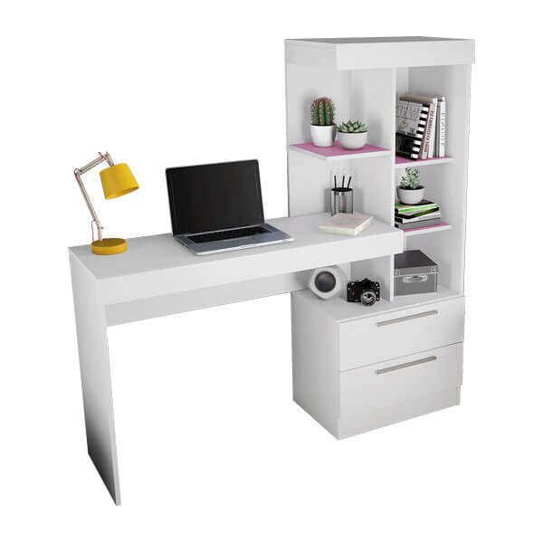 MESA OFFICE 2 CAJONES NT2010 BLANCO