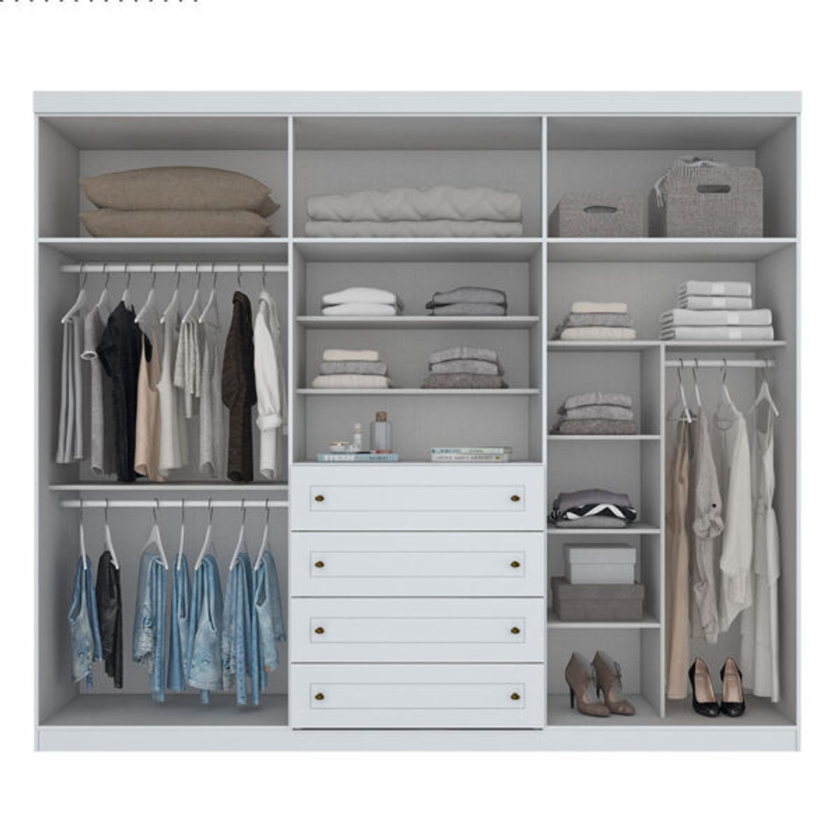  ROPERO 6 PUERTAS 4 CAJONES TIPO AMERICANO