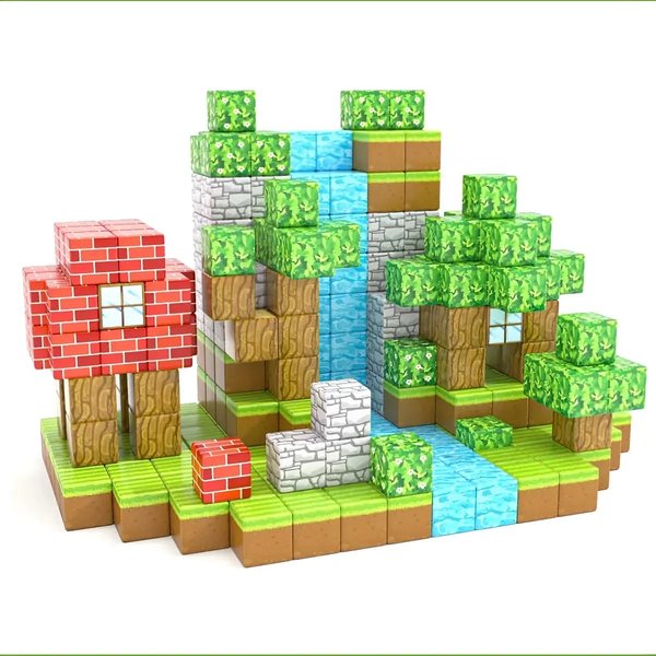 Juego Minecraft bloque magnético  120 Pza 