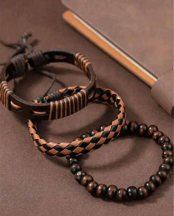 Reloj Geneva Marrón + 3 pulseras