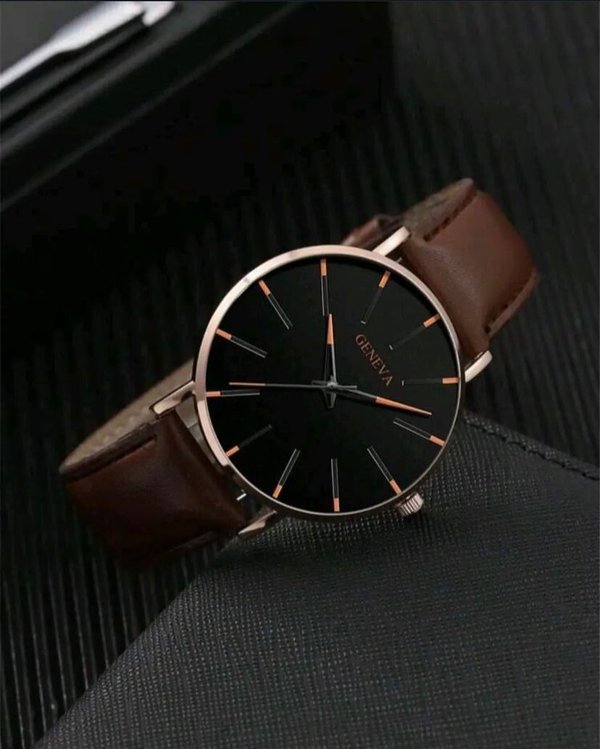 Reloj Geneva Marrón + 3 pulseras