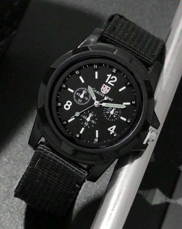Reloj Gemius Army negro + pulsera + cadena