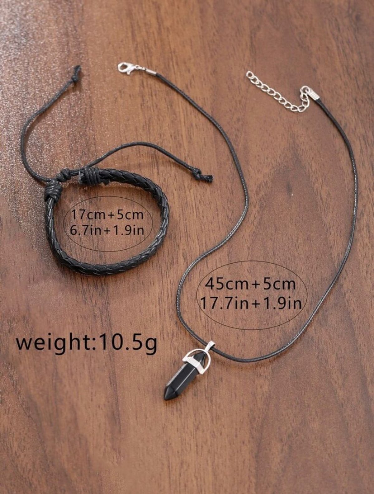 Reloj Geneva negro + pulsera + collar - 4