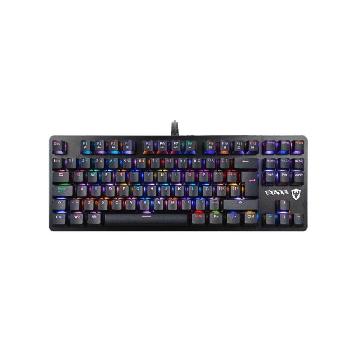 Teclado Mecánico 80% Gaming Sate GK-50 - RGB - A cable - Español 