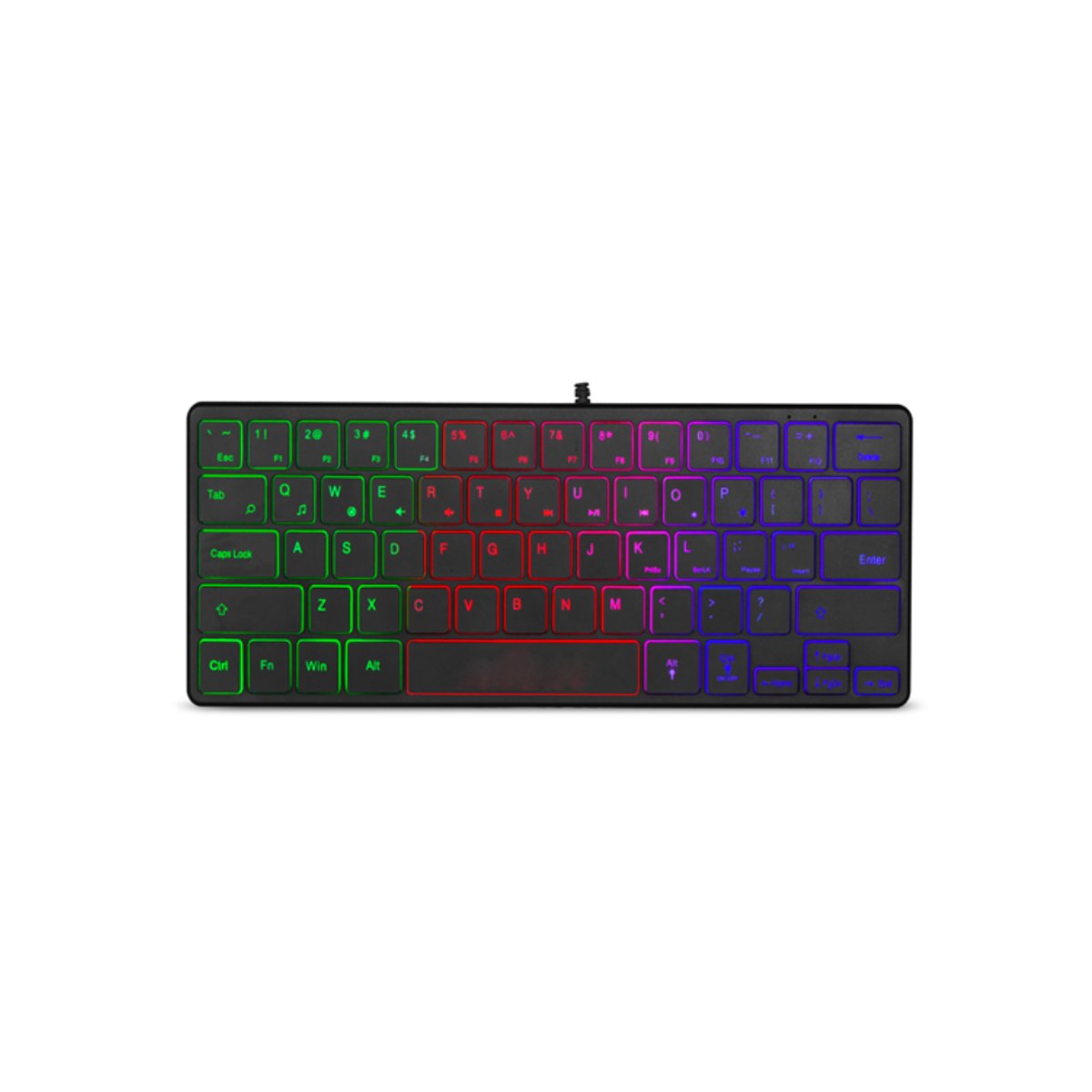 Teclado Gaming Sate AK-87 - Español -RGB - Membrana 60% - A cable