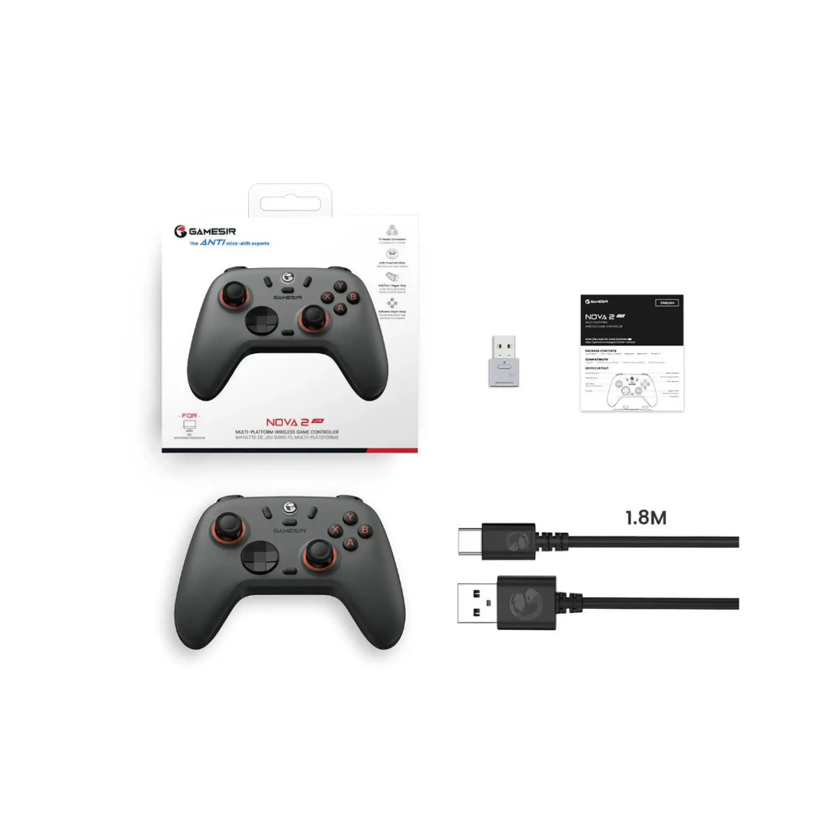 Control Inalámbrico GameSir Nova 2 Lite Negro