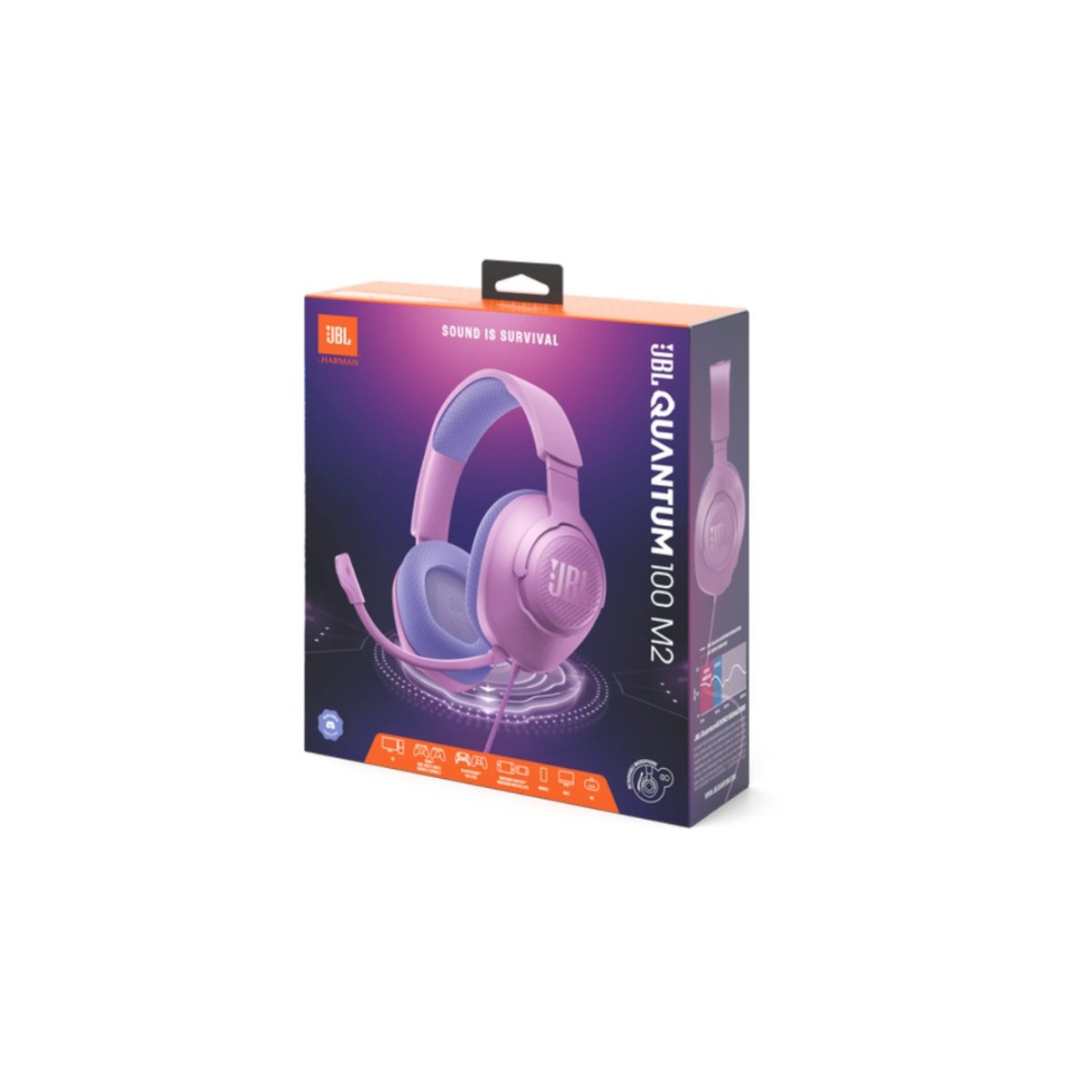 Auricular Gaming JBL Quantum 100M2 Lila