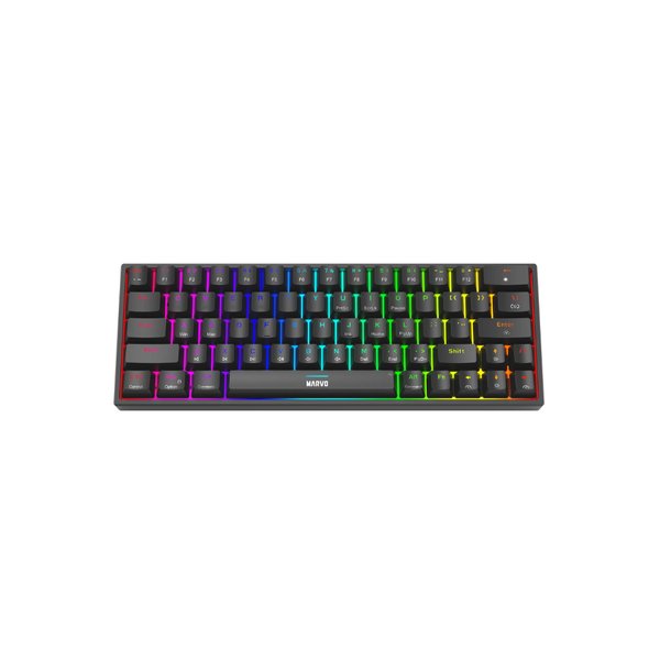 Teclado Mecánico 60% Gaming Marvo Shogo 63 - RGB - A cable 