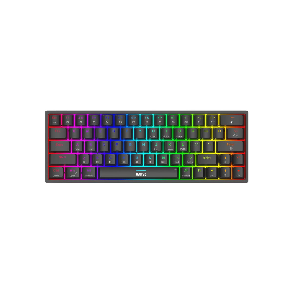Teclado Mecánico 60% Gaming Marvo Shogo 63 - RGB - A cable 
