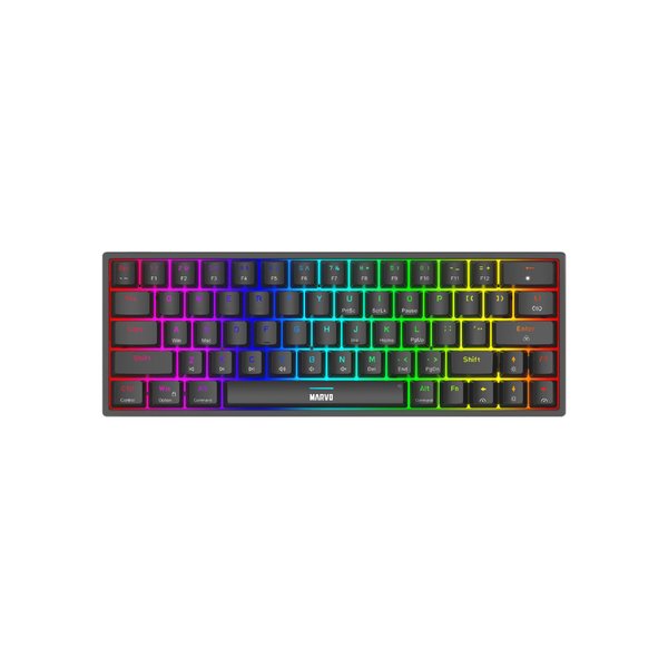 Teclado Mecánico 60% Gaming Marvo Shogo 63 - RGB - A cable 