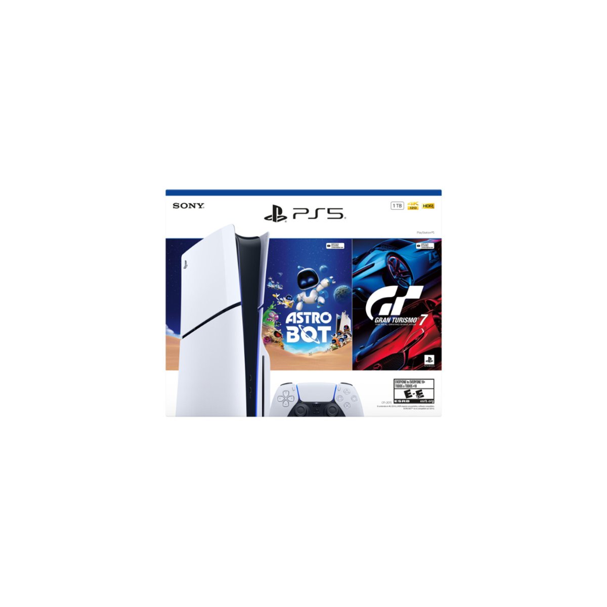 Consola PlayStation 5 Slim 1TB Con Lector + Astro Bot y Gran Turismo 7