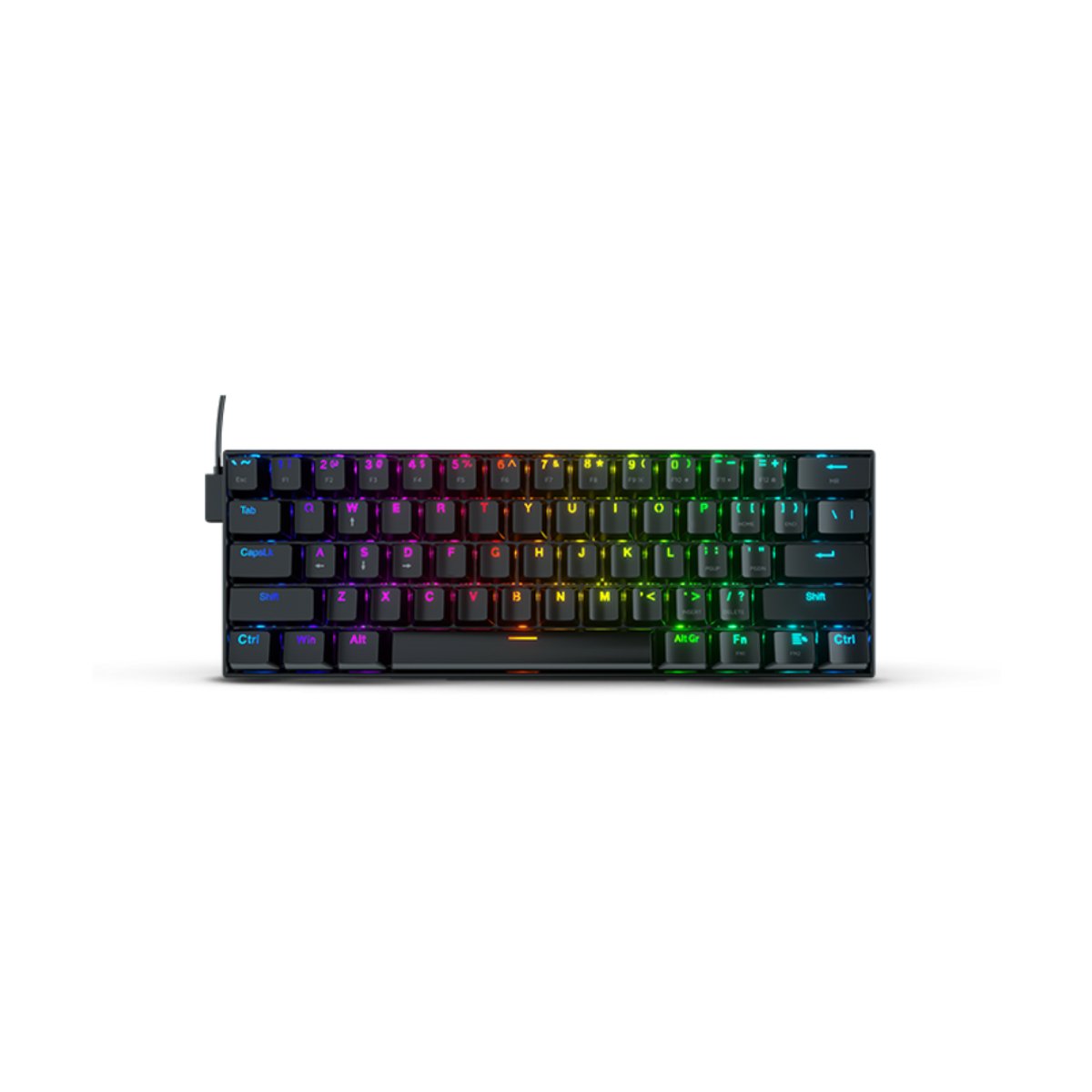 Teclado Mecánico 60%  Gaming Redragon Dragonborn K630 Negro - RGB - A cable 