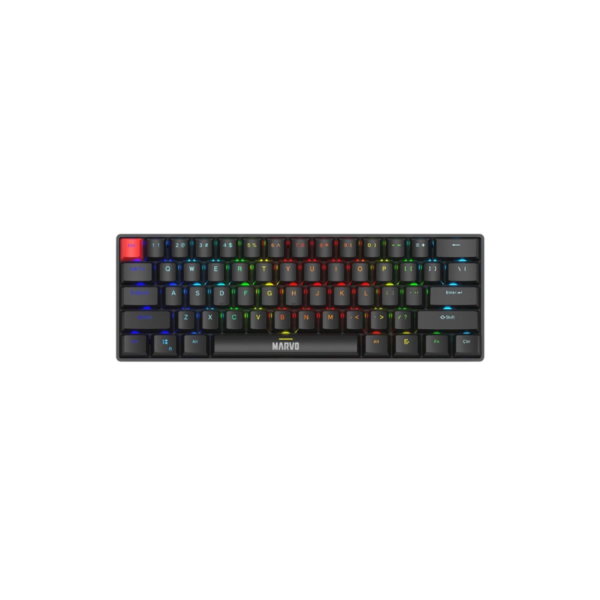 Teclado Mecanico 60% Gaming Marvo Saber 61 KG933G - A cable
