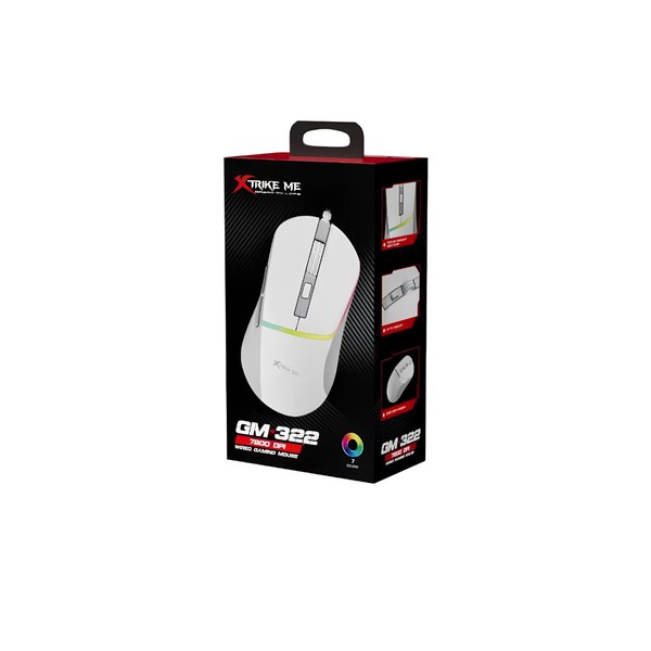 Mouse Gaming Xtrike-Me GM-322 Blanco