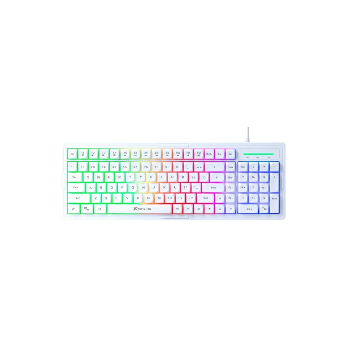 Teclado Gaming Silencioso Xtrike-Me KB-309 Blanco - Membrana - A cable 