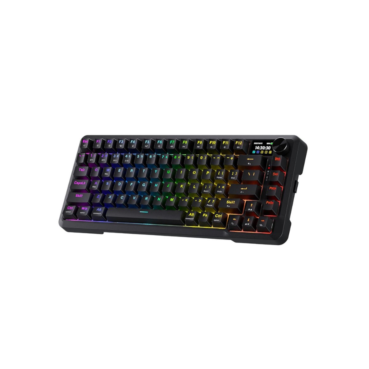 Teclado Mecánico 75%  Inalámbrico Gaming Inalámbrico Redragon Behemoth K724 Pro - RGB  Negro
