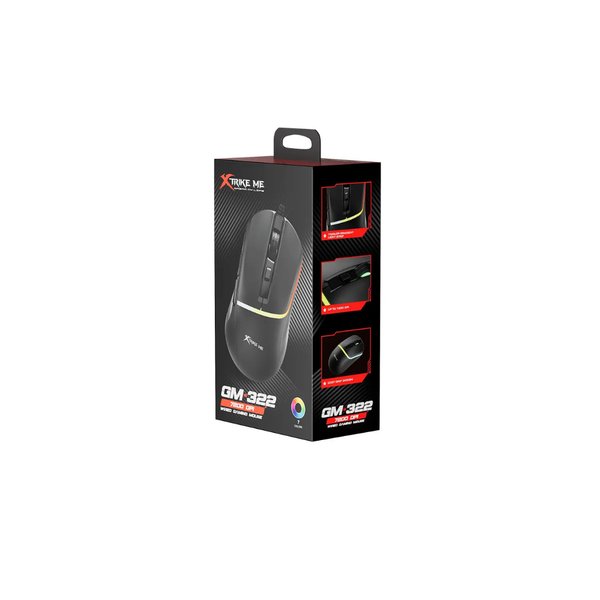 Mouse Gaming Xtrike-Me GM-322 Negro