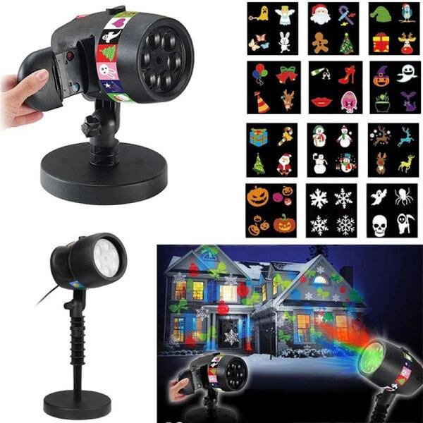 Proyector LED Navideño con Diapositivas