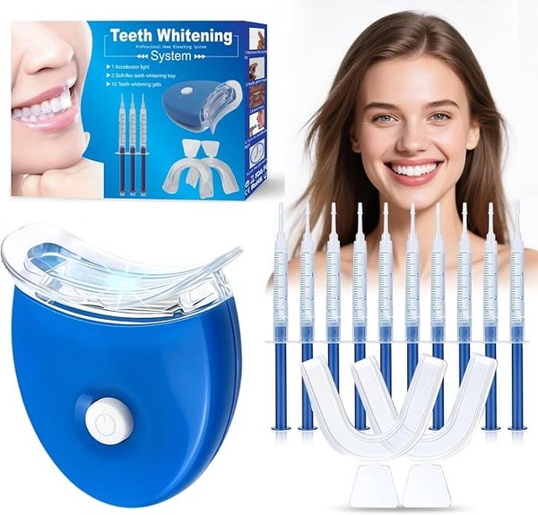 Set de blanqueamiento dental con dispositivo azul